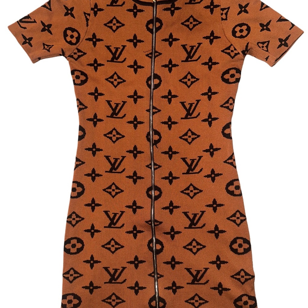 Brown and Black Monogram Dress